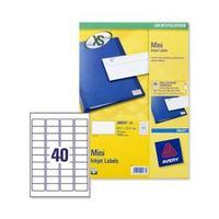 Avery Mini 45.7 x 25.4mm Addressing Inkjet Labels White Pack of 1000