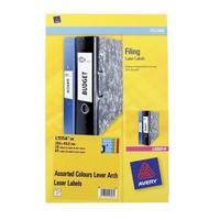 avery l7171a 20 200 x 60mm multicolour lever arch filing laser labels