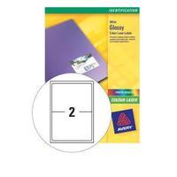 avery l7768 40 white glossy colour laser labels pack of 80 l7768 40
