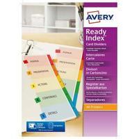 avery indexmaker a4 divider set unpunched 5 part ref 01814061 01814061