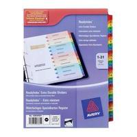 Avery ReadyIndex A4 Dividers Card with Coloured Contents Sheet