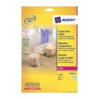 avery l7780 25 crystal clear round labels 40mm diameter clear pack of