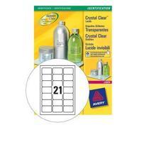 Avery L7782-25 Clear Crystal Clear Labels Pack of 525 L7782-25