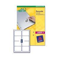 avery l4745rev 25 white removable labels white 96 x 63 5 pack 200