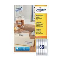 avery multipurpose white labels 65 per sheet pack of 6500 3666