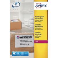 avery weatherproof white parcel label 991 x 677mm 8 per sheet pack