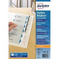 avery index maker a4 5 part divider 01810061