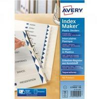 Avery Index Maker Clear Polypropylene 10-Part 05113081