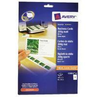 Avery Matte White Multipurpose Business Cards 85 x 54mm Pack of 250