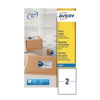 Avery QuickDRY White Inkjet Labels 199.6 x 143.5mm 2 Per Sheet Pack of