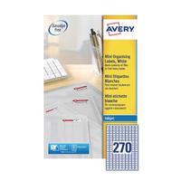 Avery Mini White Inkjet Label 17.8 x 10mm 270 Per Sheet Pack of 6750