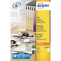 Avery Full Face Laser White DVD Label 2 Per Sheet Pack of 40 L7860-20