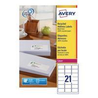 avery recycled laser white address label 635 x 381mm 21 per sheet