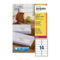 avery recycled laser white address label 991 x 381mm 14 per sheet