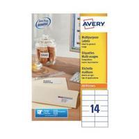 avery multipurpose white labels 14 per sheet pack of 1400 3653