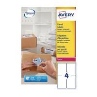 Avery White Laser Parcel Labels 139 x 99.1mm 4 Per Sheet Pack of 1000