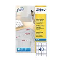 Avery Mini White Inkjet Labels 45.7 x 25.4mm 40 Per Sheet Pack of 1000