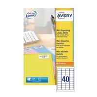 Avery Laser Mini Labels 40x25Sheets White Pack of 1000