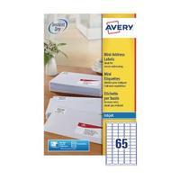Avery Mini White Inkjet Label 38.1 x 21.2mm 65 Per Sheet Pack of 1625