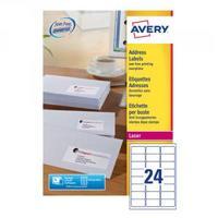 Avery Quickpeel Laser Address Labels 64x33.86mm 24 Per Sheet Pack of