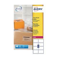 Avery Clear Laser Label 99.1 x 67.7mm 8 Per Sheet Pack of 200 L7565-25