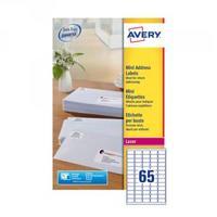 Avery White Mini Laser Labels Pack of 1625 L7651-25
