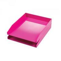 Avery ColorStak Letter Tray Cool Pink Pack of 2 CS103