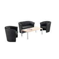 avior black fabric tub chair