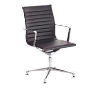 Avior Campania Executive Leather Look Visitor Black Chair KF73892