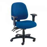 Avior Snowdon Heavy Duty Medium Back Chair With Lumbar Support Blue