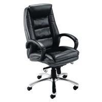 avior tuscany contemporary executive leather black chair kf72583