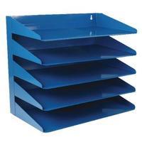 Avery Steel Letter Rack 5 Tier Blue 605