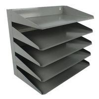 avery steel letter rack 5 tier grey 605