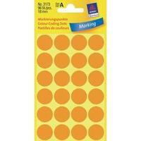 Avery-Zweckform 3173 Labels (hand writable) Ø 18 mm Paper Fluorescent orange 96 pc(s) Permanent Sticky dots