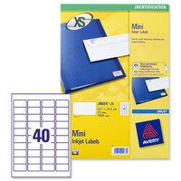 avery ijet mini lbl 40x25sheets wht