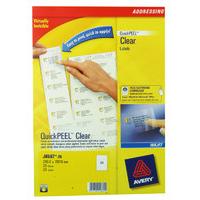 avery clear address labels clear pk25