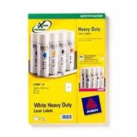 AVERY LASER LABEL H/DUTY 2/SHT 20/PK WH