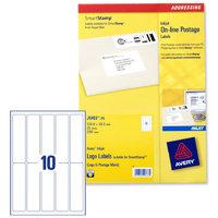 avery j5103 25 online postage labels 135 x 38mm for smartstamp pack of ...
