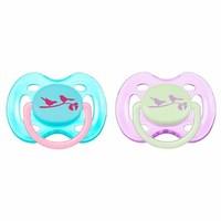 Avent Fashion Free Flow Silicone Soother 0-6m Girls