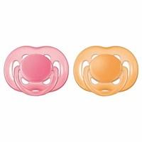 avent free flow silicone soother 6 18m girls