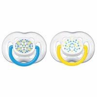 Avent Contemporary Fashion Free Flow Silicone Soother 6-18m Girls