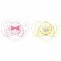 Avent Mini Silicone Soother 0-2M Girls Colours