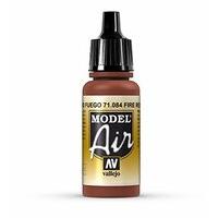 av vallejo model air 17ml fire red