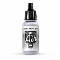 Av Vallejo Model Air 17ml - Steel (metallic)