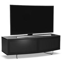 Avitus Modern TV Stand In Black High Gloss With 2 Doors