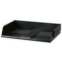 Avery Wide Entry Letter Tray Black W44