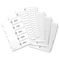 Avery Mylar Alpha Divider A4 Bright White A-Z 26-Part