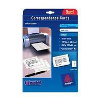 avery double sided correspondence cards matt white 260gsm 128 x 82mm p ...