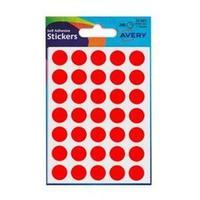 Avery 32-281 Red Coloured Labels in Packets 10 Packs of 216