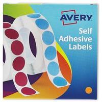 avery 13mm self adhesive circular label dispenser orange pack of 750 l ...